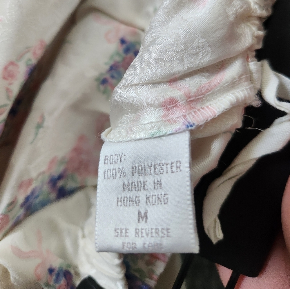 Vintage Nordstrom 2 Piece Floral Bouquet Bridal Shorts Lingerie Pajama Set Med - Picture 8 of 8